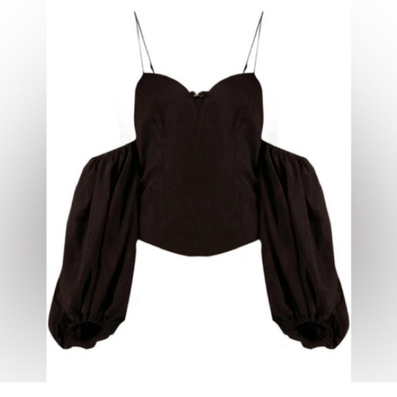 For Love & Lemons CELESTE MOIRE TOP size small - Picture 6 of 6